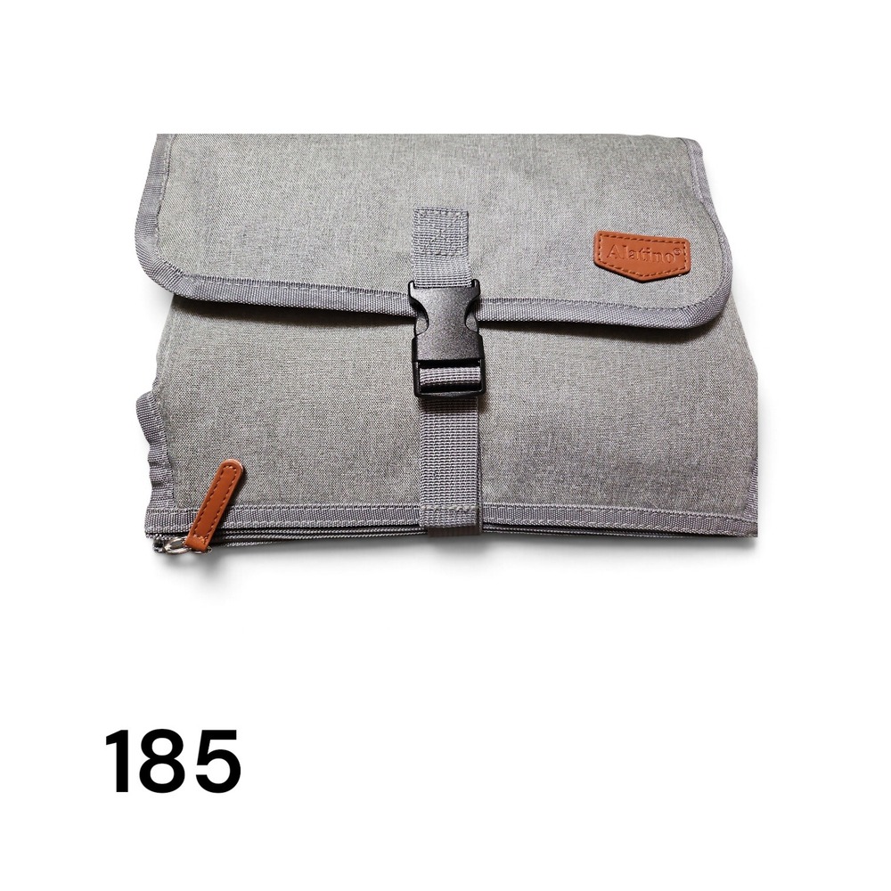 Alatino Portable Diaper Changing Pad Travel Clutch Heather Gray Stroller Strap
